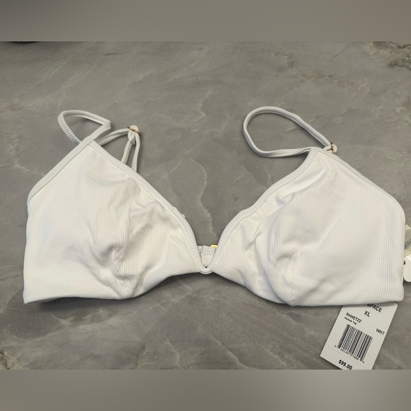 NWT! L*Space Ribbed Helena white Bikini Top. Women’s XL. $114 - Picture 4 of 7